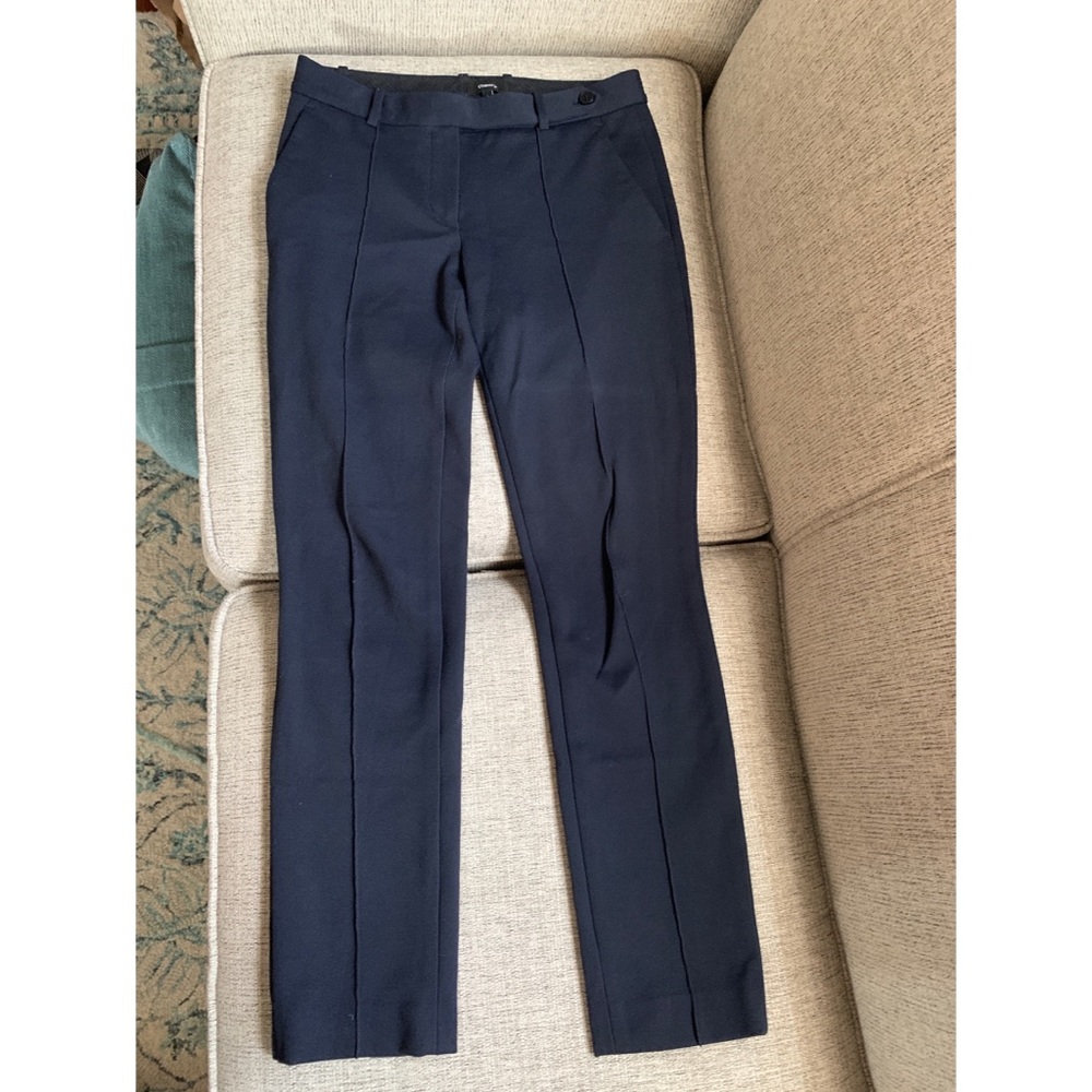 Textured Suit Pants (Navy, Size 2)